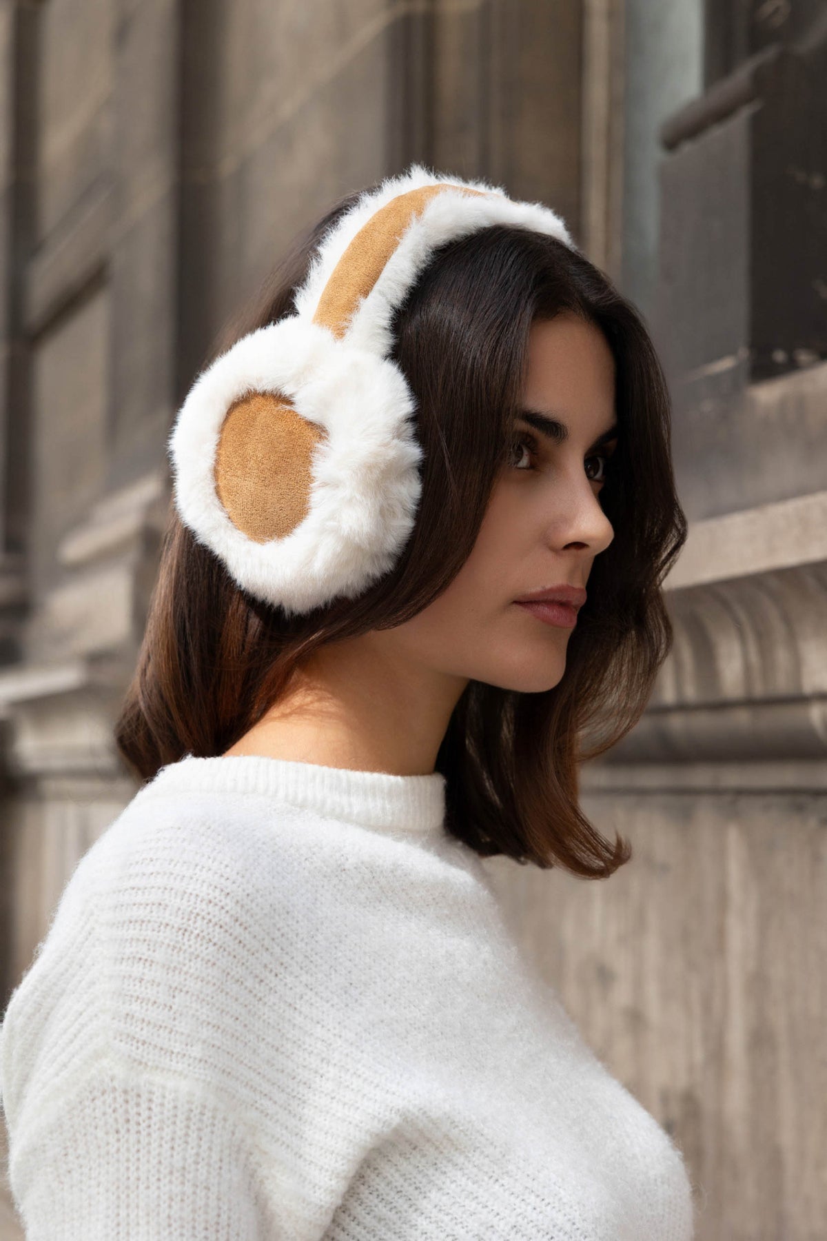 Cache-oreilles classique pliable beige