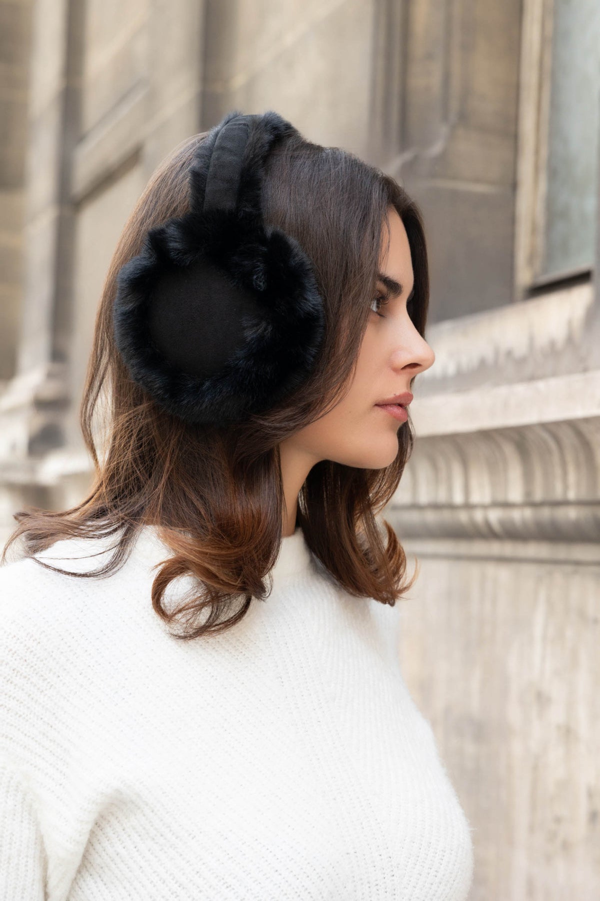 Cache-oreilles classique pliable noir