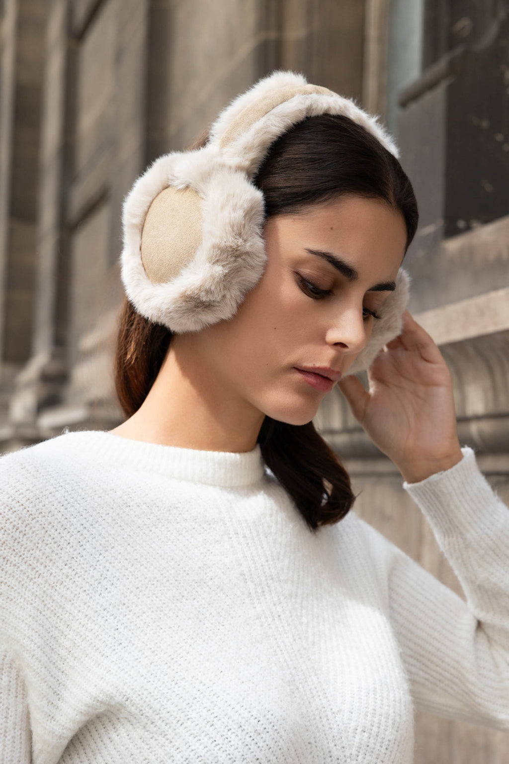 Cache-oreilles classique pliable taupe