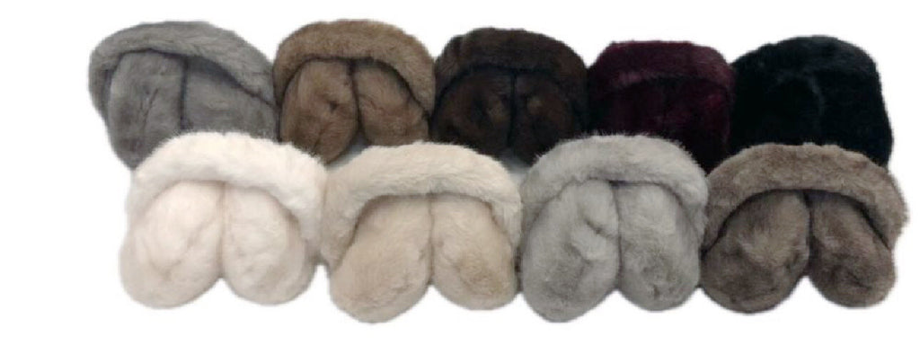 Cache-oreilles fausse fourrure taupe