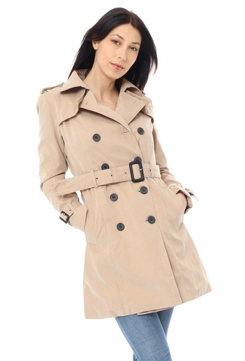 Trench ceinturé beige